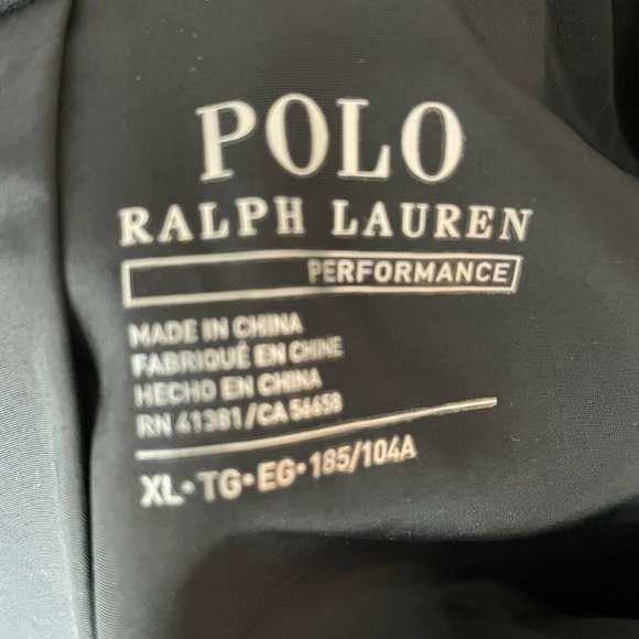 Polo Ralph Lauren M PWING 2 Blazer Hooded Rain Jacket Black Size XL